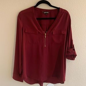 Express Portofino Convertible Sleeve Blouse